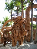 Clay Pot Elephant Sculpture